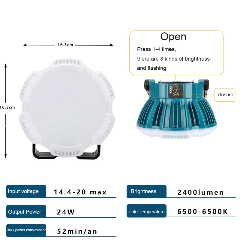 24W Portable LED Warning Light - Outdoor Power Works ulasan dan harga