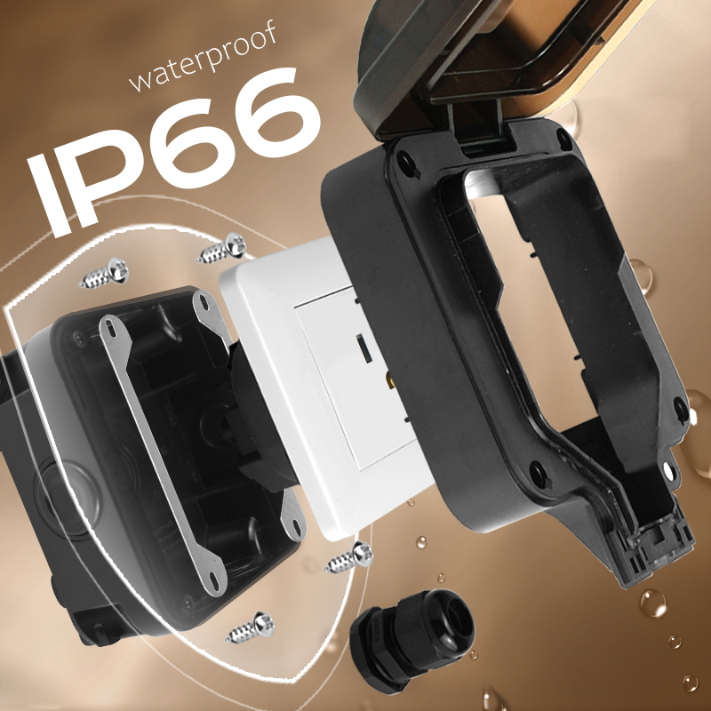 Avoir IP66 Wall Waterproof Soc - Outdoor Power Rack ulasan dan harga