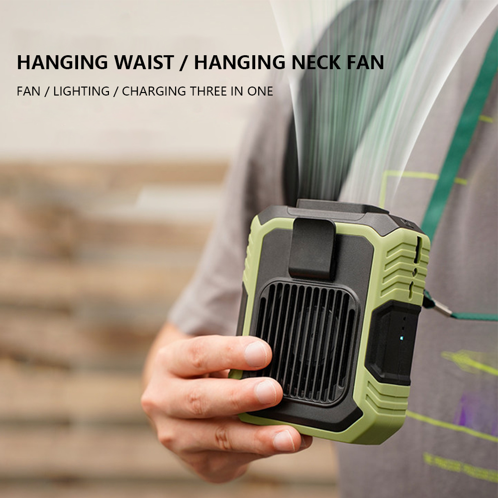 Mini Travel Wearable Waist Fan - Outdoor Power Works ulasan dan harga